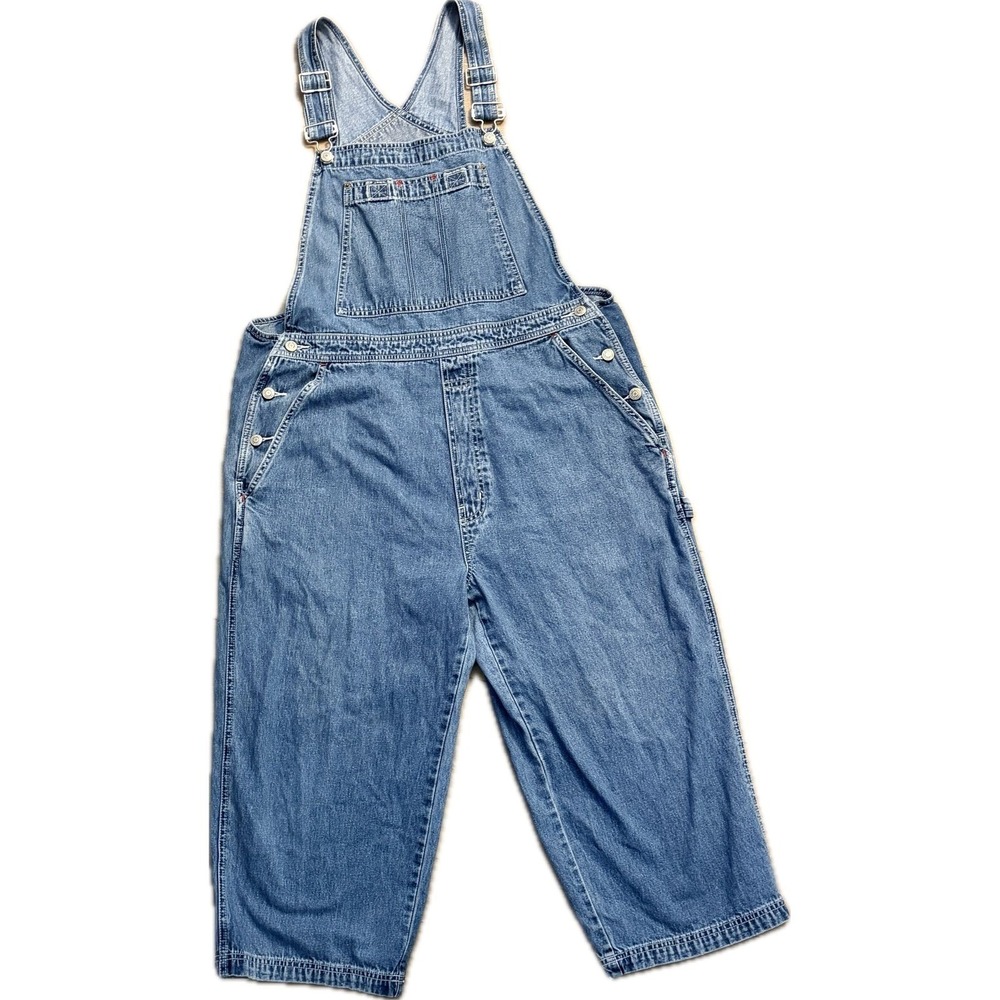 GAP Denim Overalls Women's XL Blue Cotton Y2K 2000s